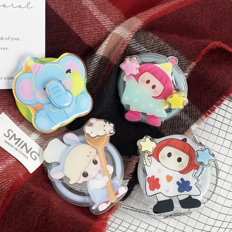 Cute Mushroom Magnetic Phone Holder Grip Tok Kawaii Cartoon Elf For Magsafe Acrylic Foldable Stand for iPhone 18 Samsung Girls
