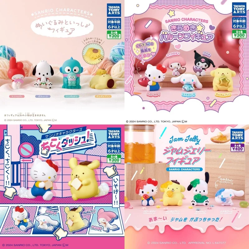 

TOMY натуральная Gashapon Sanrio персонажи Kuromi Hello Kitty игрушки для детей подарок Коллекционная модель украшения