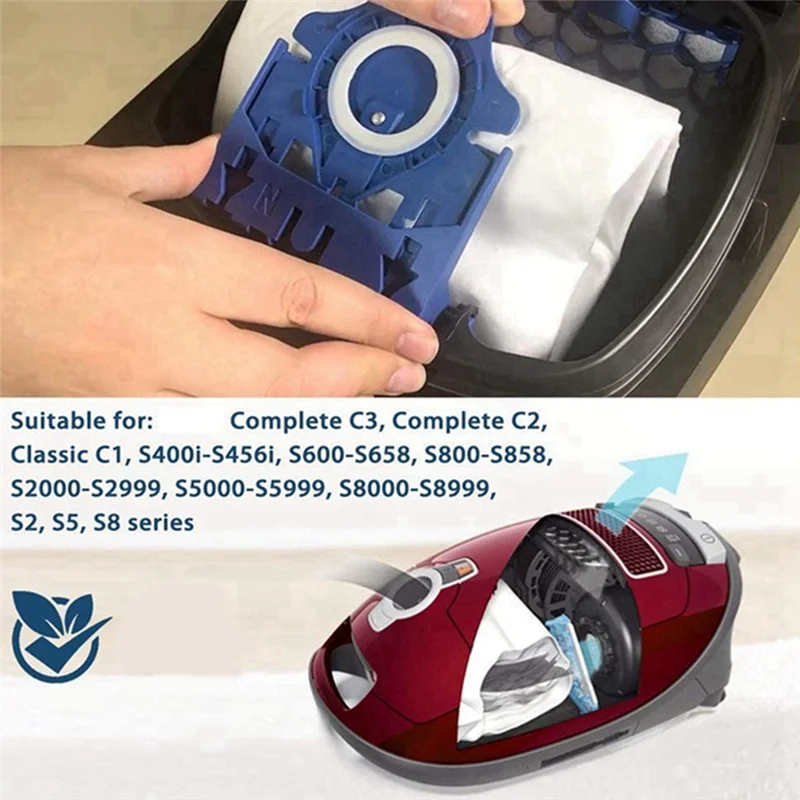 Sacchetti per la polvere da 9 pezzi per aspirapolvere GN 3D completo C3, completo C2, Classic C1, S400, S600, S800, S2, S5, S8