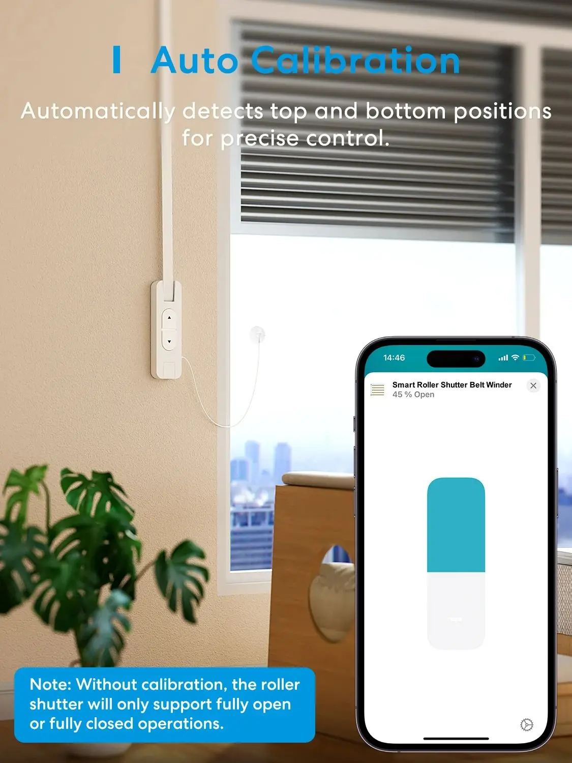 Meross Matter Motorized Wifi Roller Shutter Blinds Shades Curtain Blind Switch Support Alexa Google Voice Control