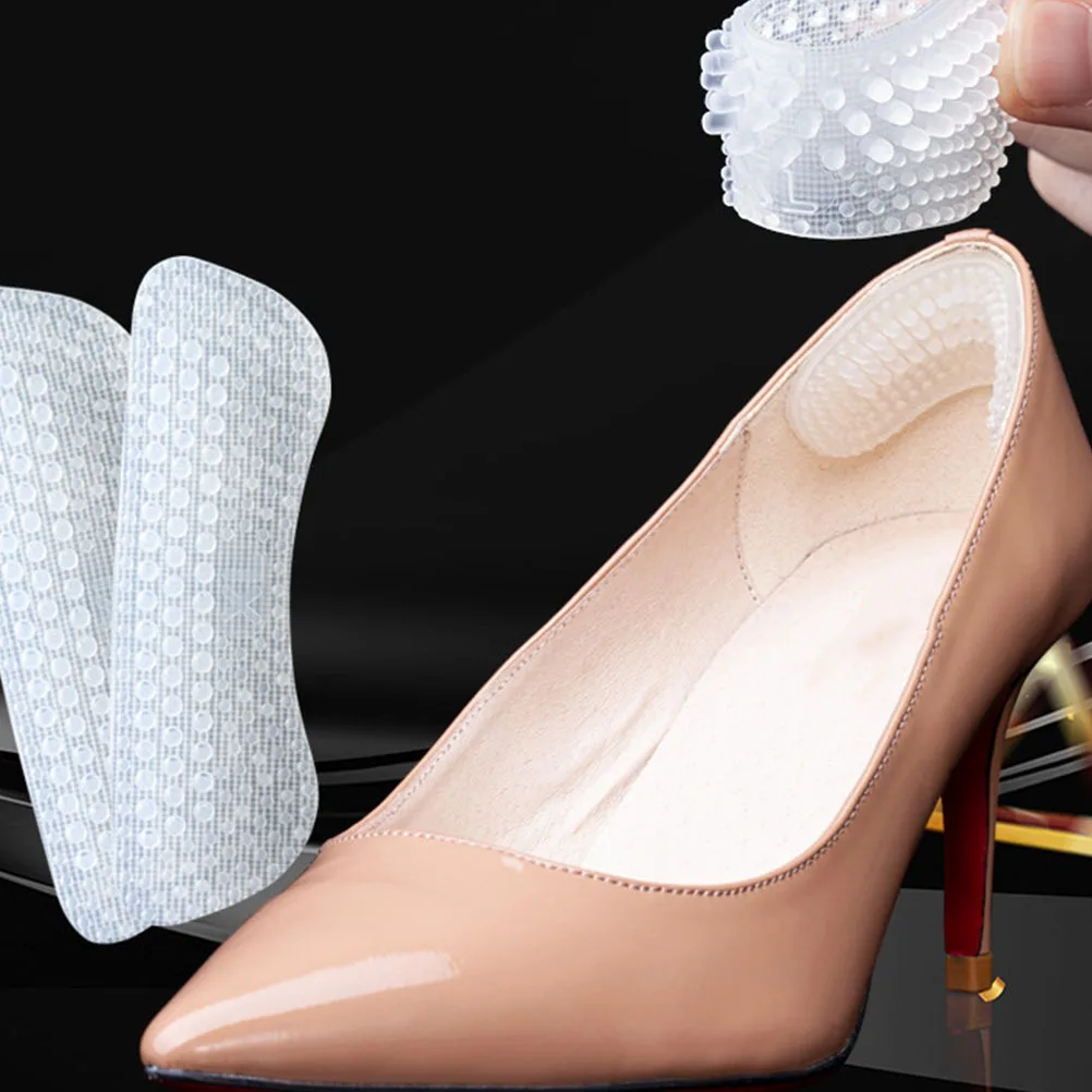 

3Pairs Silicone Heel Grip Pads 4d Heel Cushions Inserts Soft Anti-Friction Foot Protector for Heels Canvas