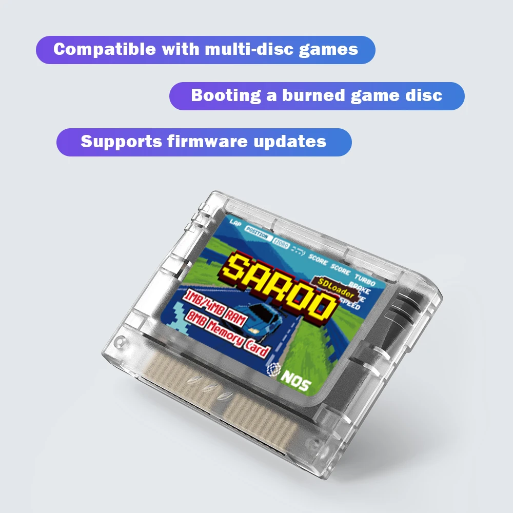 EPICJOY SEGA SATURN SAROO Optical Drive Emulator SDLoader FlashCart 1MB/4MB RAM 8MB Memory Card