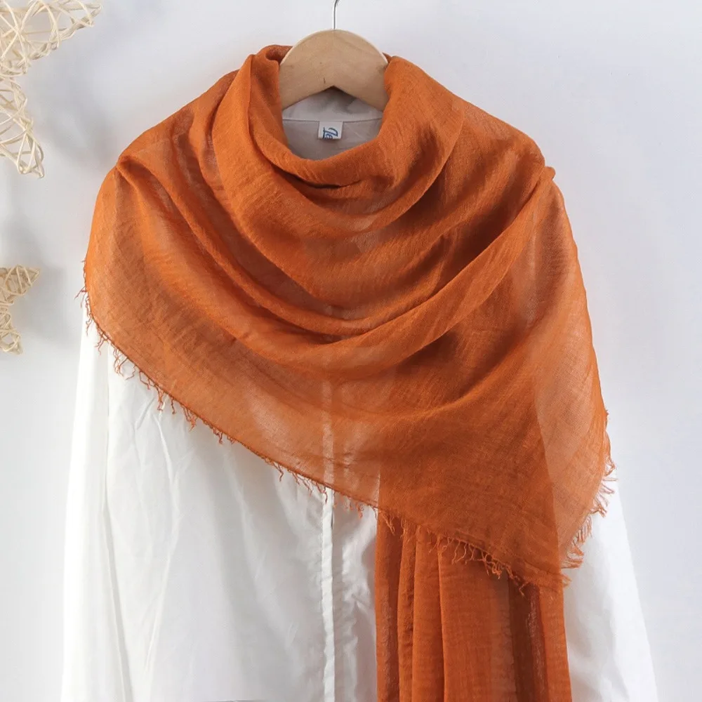 

Мягкий хлопковый льняной мусульманский хиджаб, шарф, длинная бандана, исламский тюрбан, женский тонкий солнцезащитный крем, африканская повязка на голову, женская