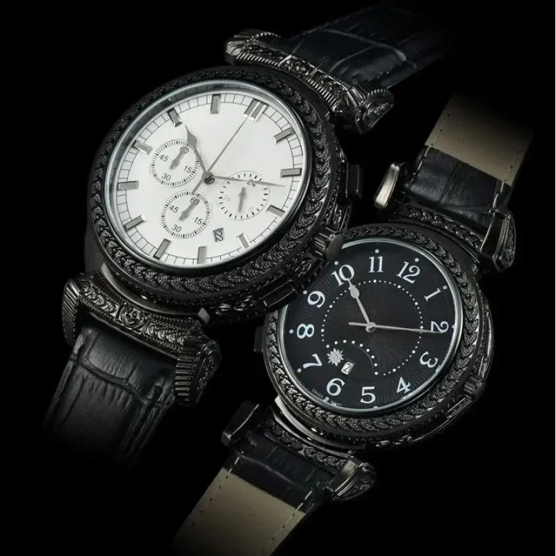 2025 Luxury Brand Multifunctional Chronograph Quartz Watch for Men Sports Waterproof Leather Strap Fashion Men's Watch AAA+