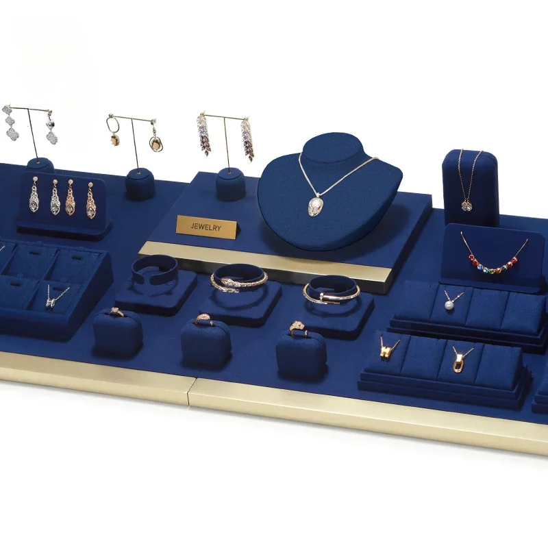 

High end jewelry display prop set necklace ring earring display stand jewelry display stand