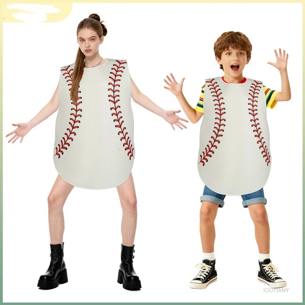 

New Arrival Sports Costume For Adults Children Baseball-themed Cosplay Coverall Fun Sports Party Stage Prop Performance Jumpsuit
