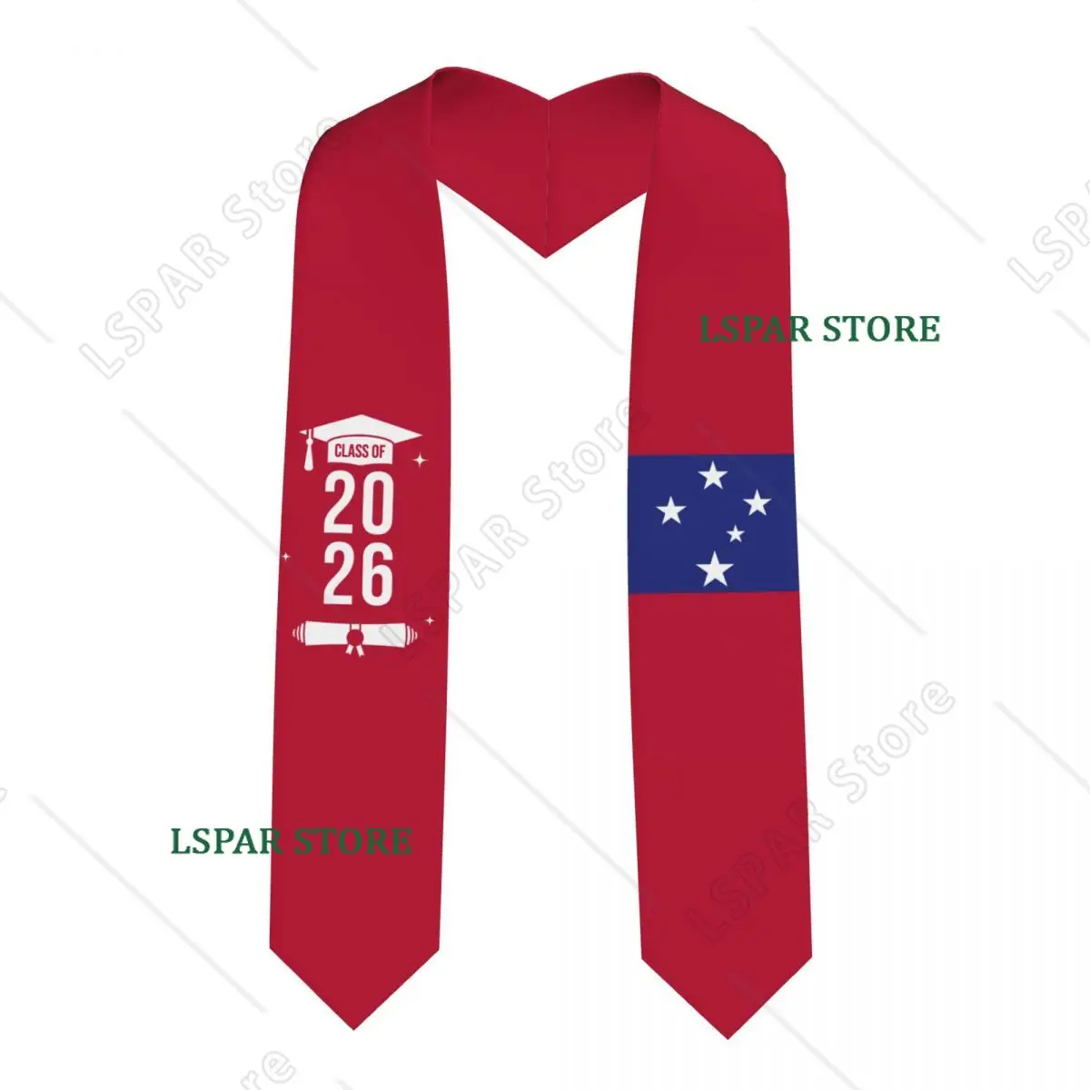 

Class Of 2026 Samoa Flag Graduation Stole Sash Scarf For International Students Proud 183CM Long