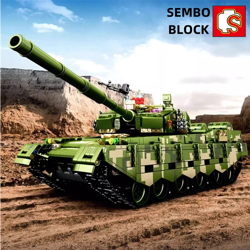 SEMBO 99A main battle tank building blocks difficult assembly model boy huge birthday gift educational remote control toy