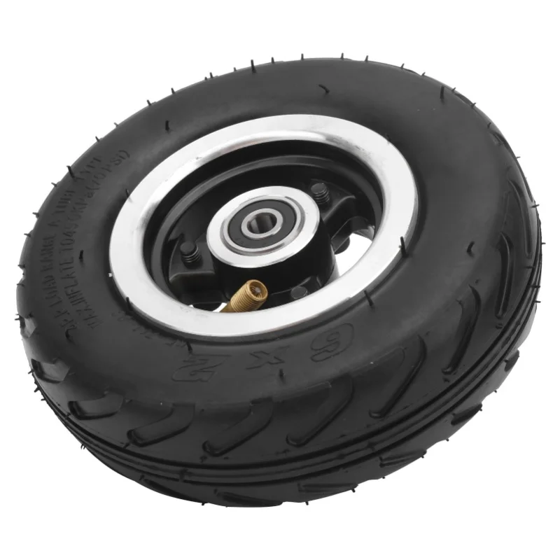 

Пневматическое колесо 6x2, надувная воздушная шина с ступицей из алюминиевого сплава, прочная ручка для электрического скутера