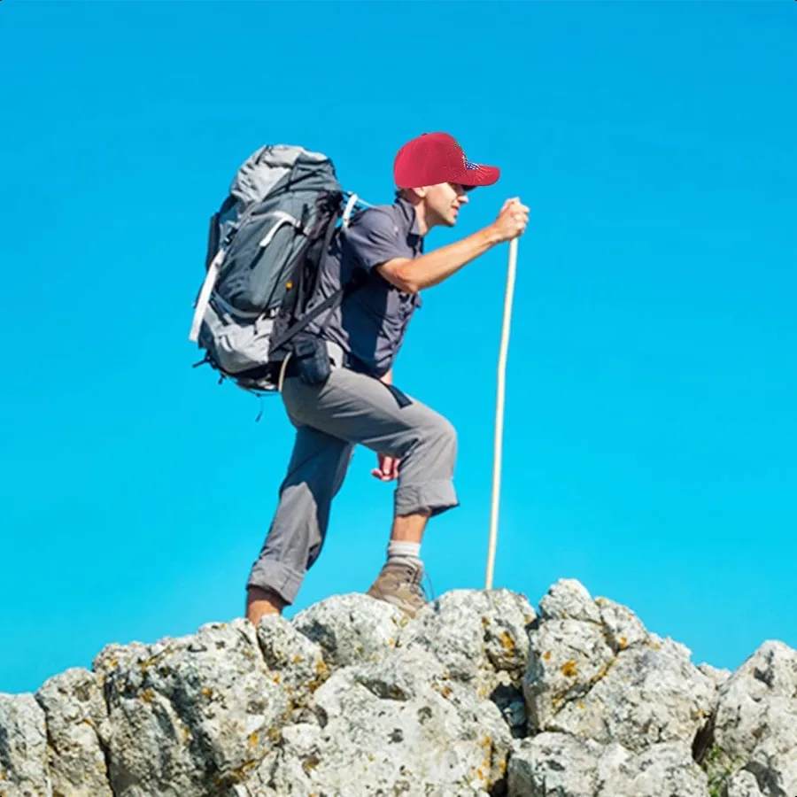 FLYOUTH قبعة بيسبول الإبداعية النسر والولايات المتحدة الأمريكية علم الدولة قبعة البرية الشمس الظل المطرزة بلغت ذروتها