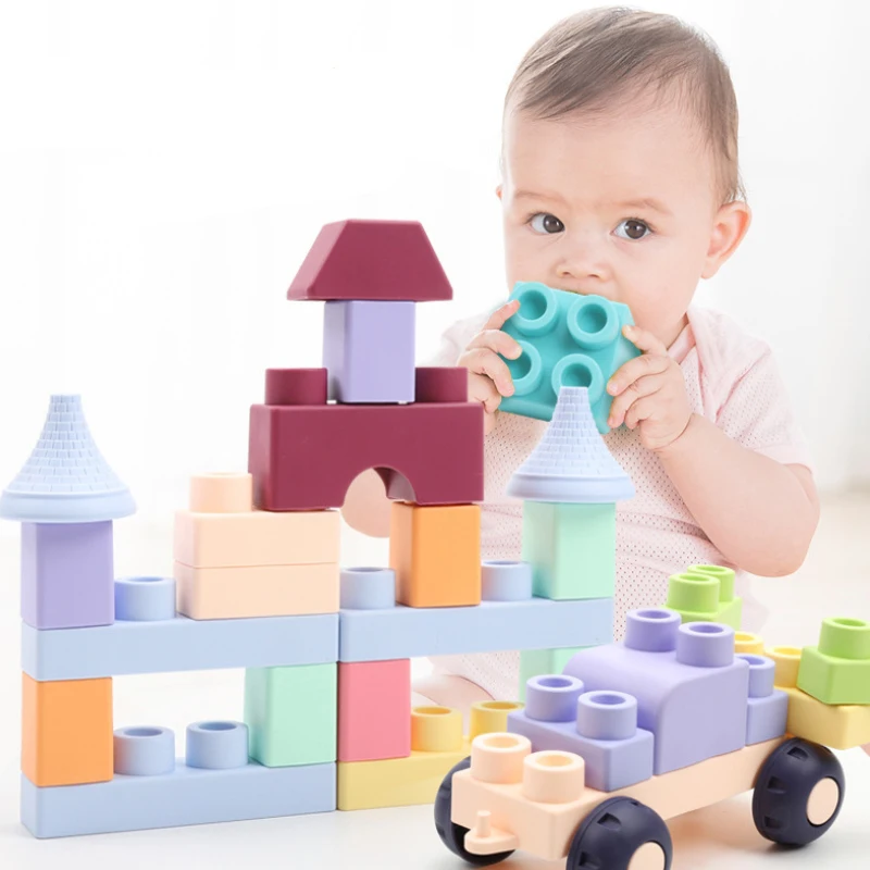 Bambini adorabili creativi grandi blocchi di costruzione fai da te infantile non tossico Puzzle assemblato casa dei giochi giocattolo per il regalo del ragazzo della ragazza del capretto