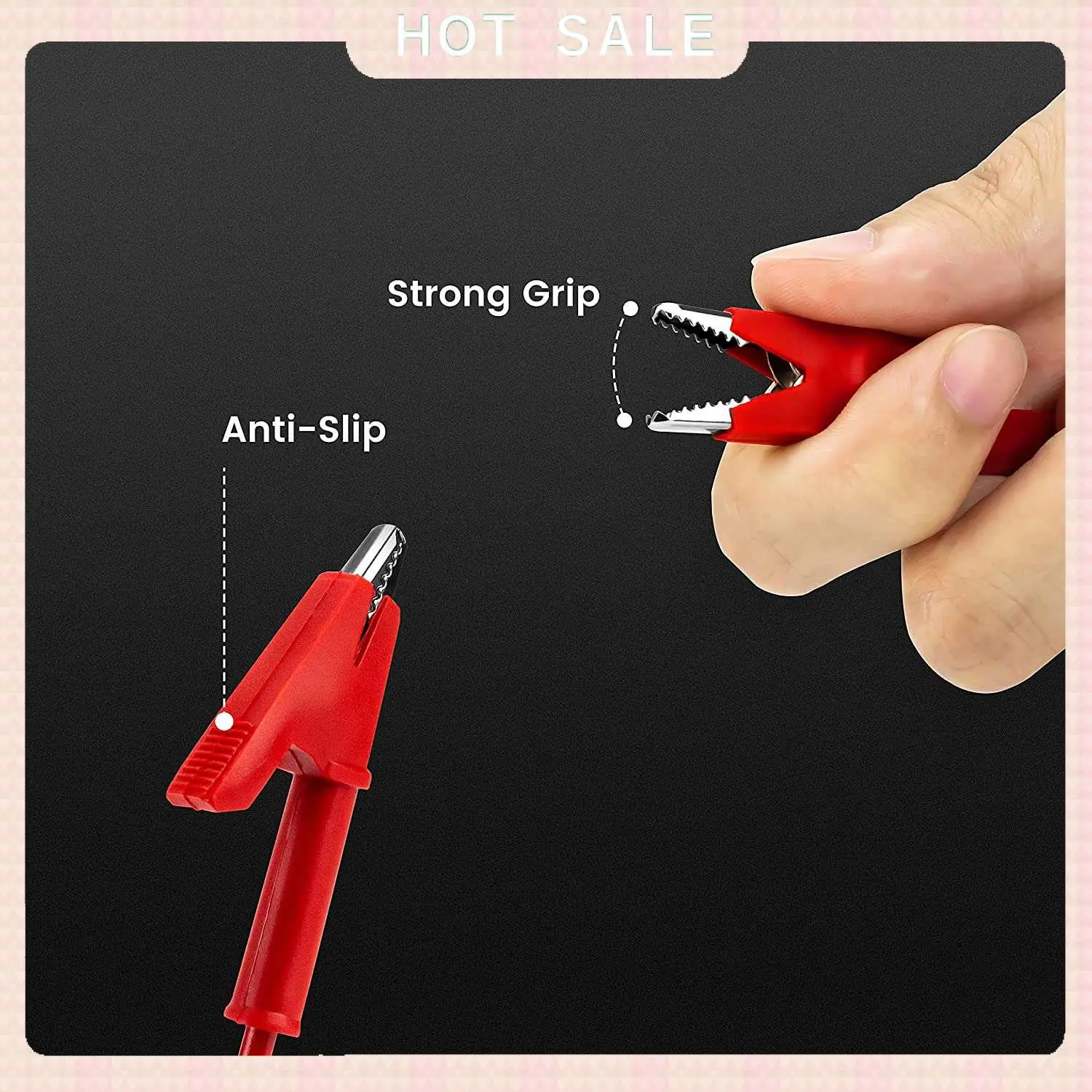 24-Hour Delivery 5PCS 4Mm Multimeter Banana Plug To Alligator Clips Test Lead For Electrical Testing Wires And Alligator Clip Ca