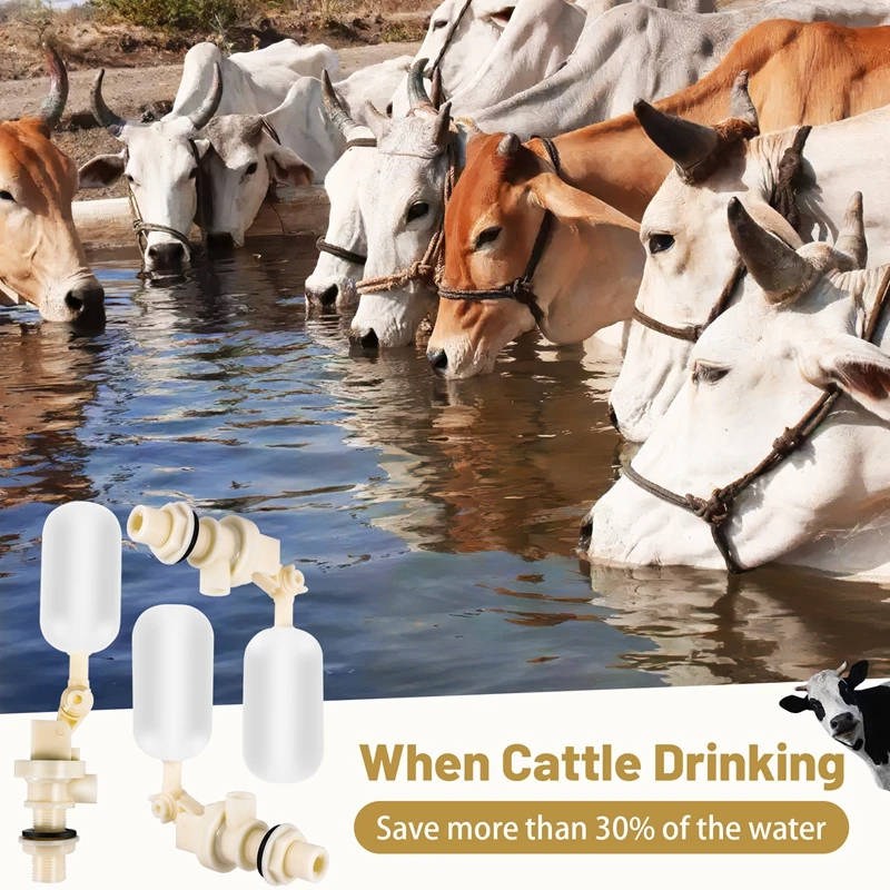 3 Pack Float Valve for Automatic Waterer Bowl Horse Cattle Goat Sheep Pig Dog Water Trough Farm Supplies-A56M