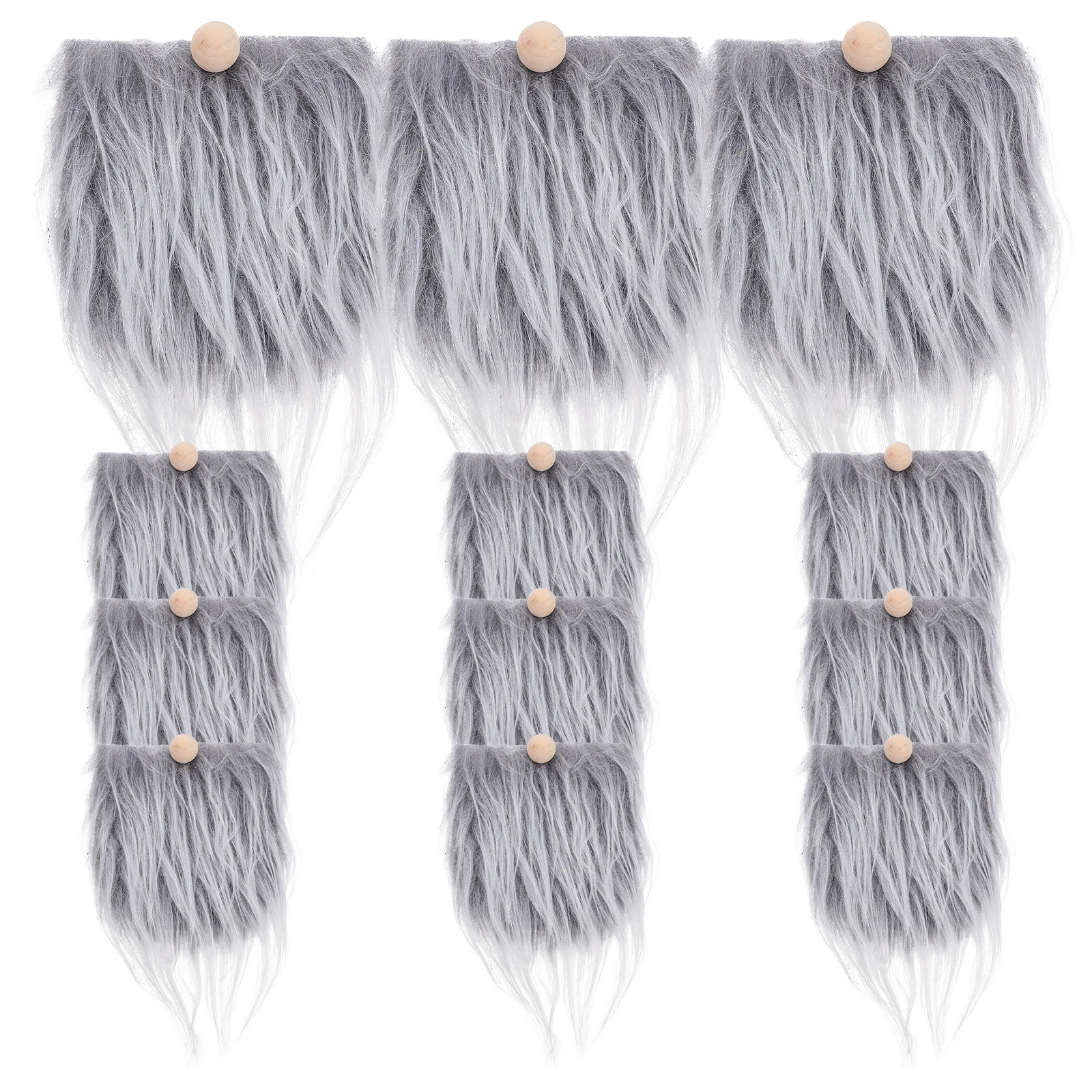 

12 set Artificial Beard Costume Fake Beards for Halloween Realistic Pre Cut Nylon Craft Faux Gnome Making Supplies