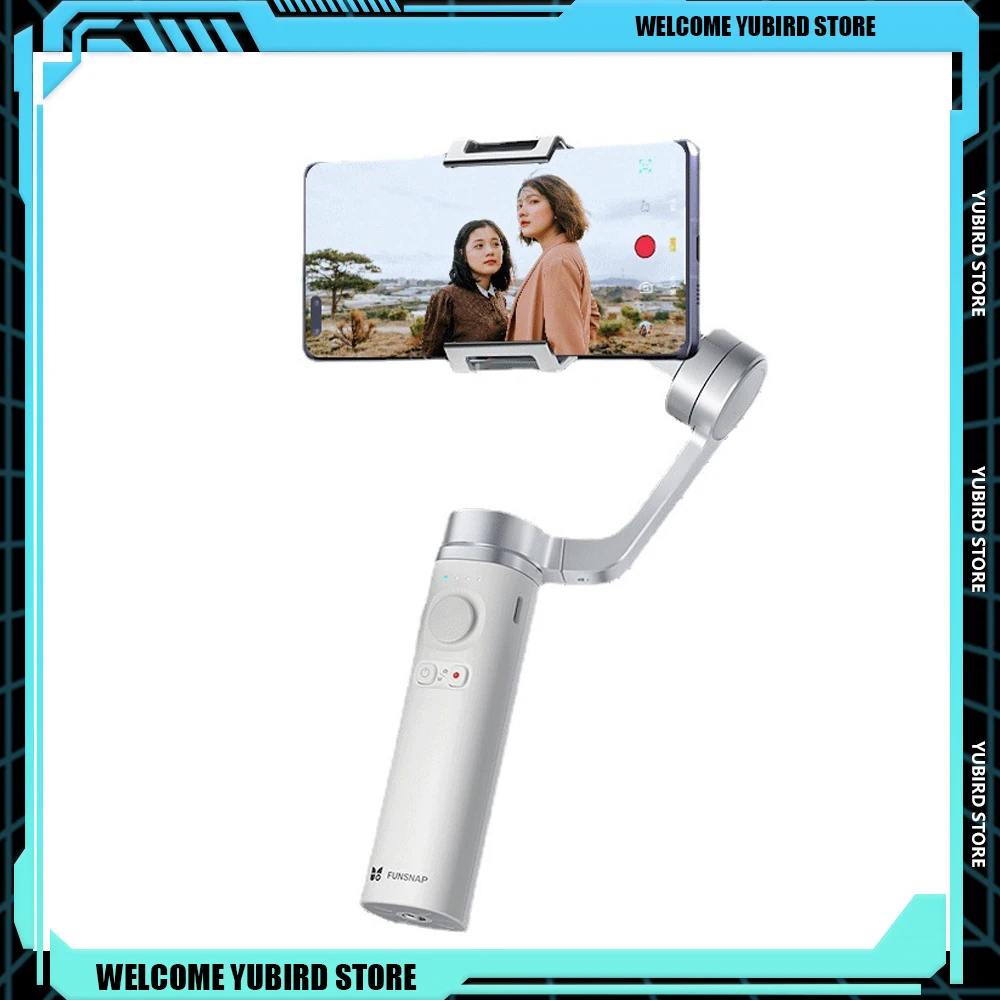 FUNSNAP Phone PTZ Stabilizer Tri-axis Anti Shake Live Streaming Stand Selfie Stick Phone PTZ Vlog Outdoor Shooting Artifact Gift