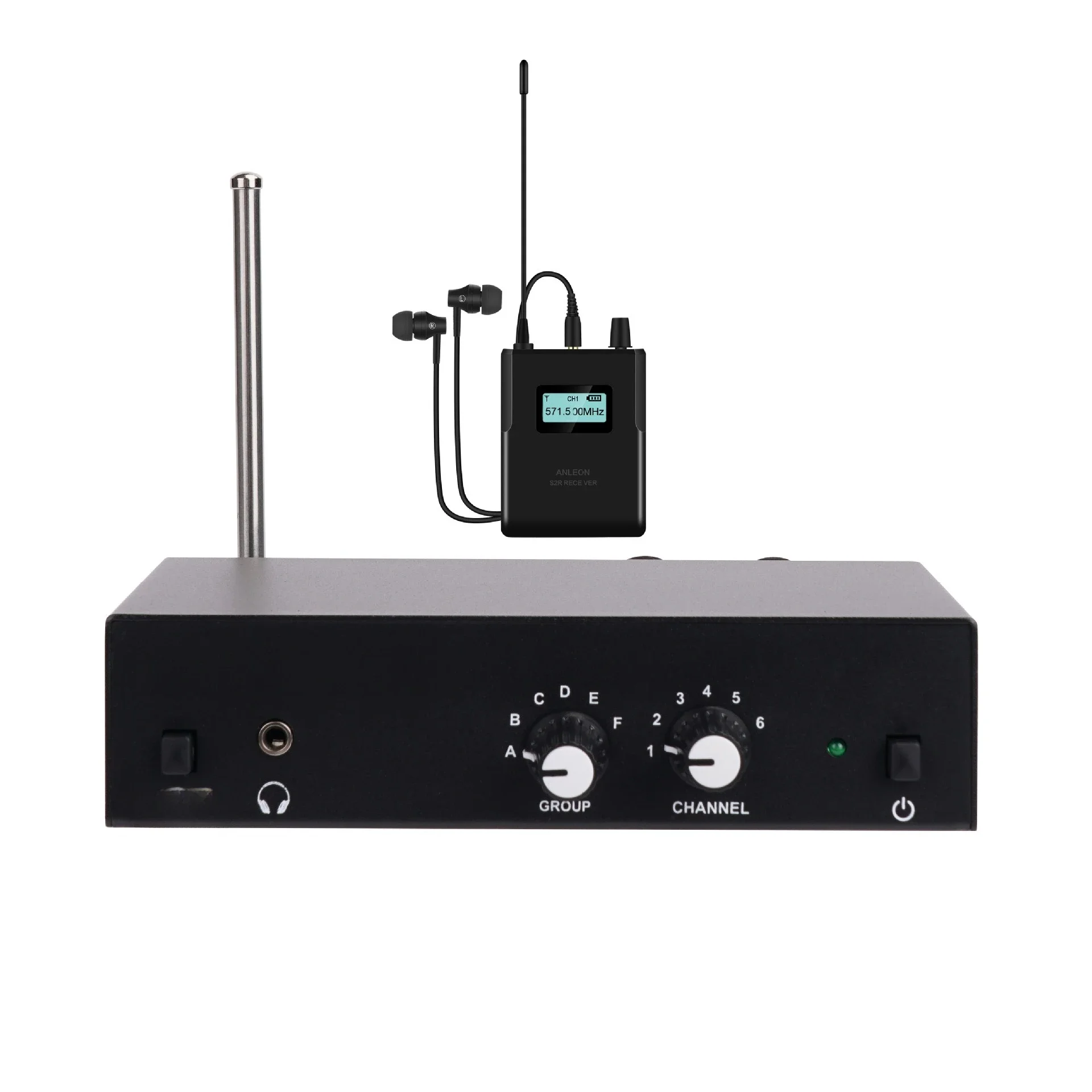 Live wireless earphone monitoring choir, orchestra, singers