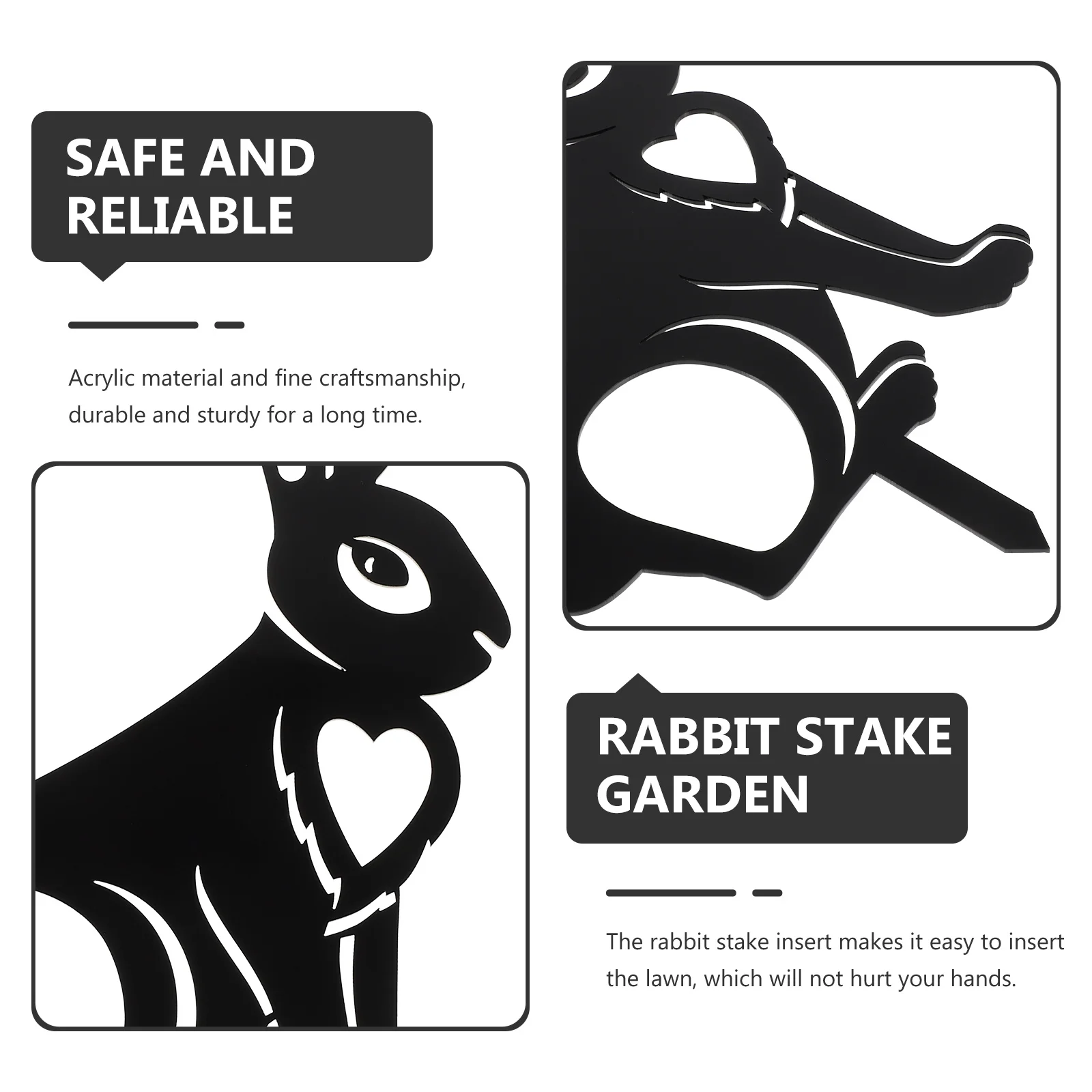 ديكور على شكل أرنب عيد الفصح، زخرفة الحديقة الخارجية، حديقة الأرنب، مادة أكريليك موثوقة تدوم طويلاً