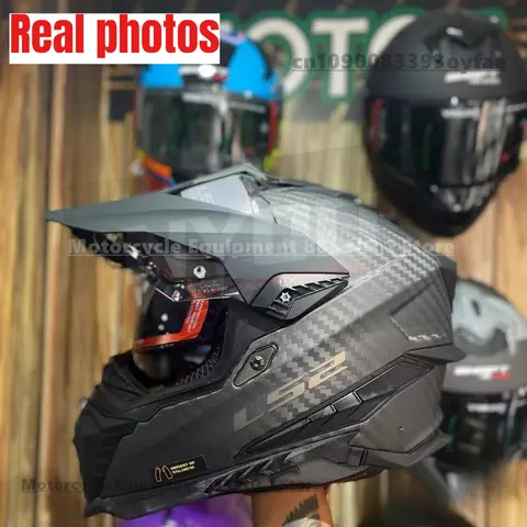 मूल LS2 MX701 एक्सप्लोरर कार्बन फाइबर फुल फेस मोटरसाइकिल हेलमेट मोटोक्रॉस हेलमेट एंटी-फॉग डबल लेंस कैस्कोस पैरा मोटो 12 best sales एलएस2 एमएक्स701 - №1