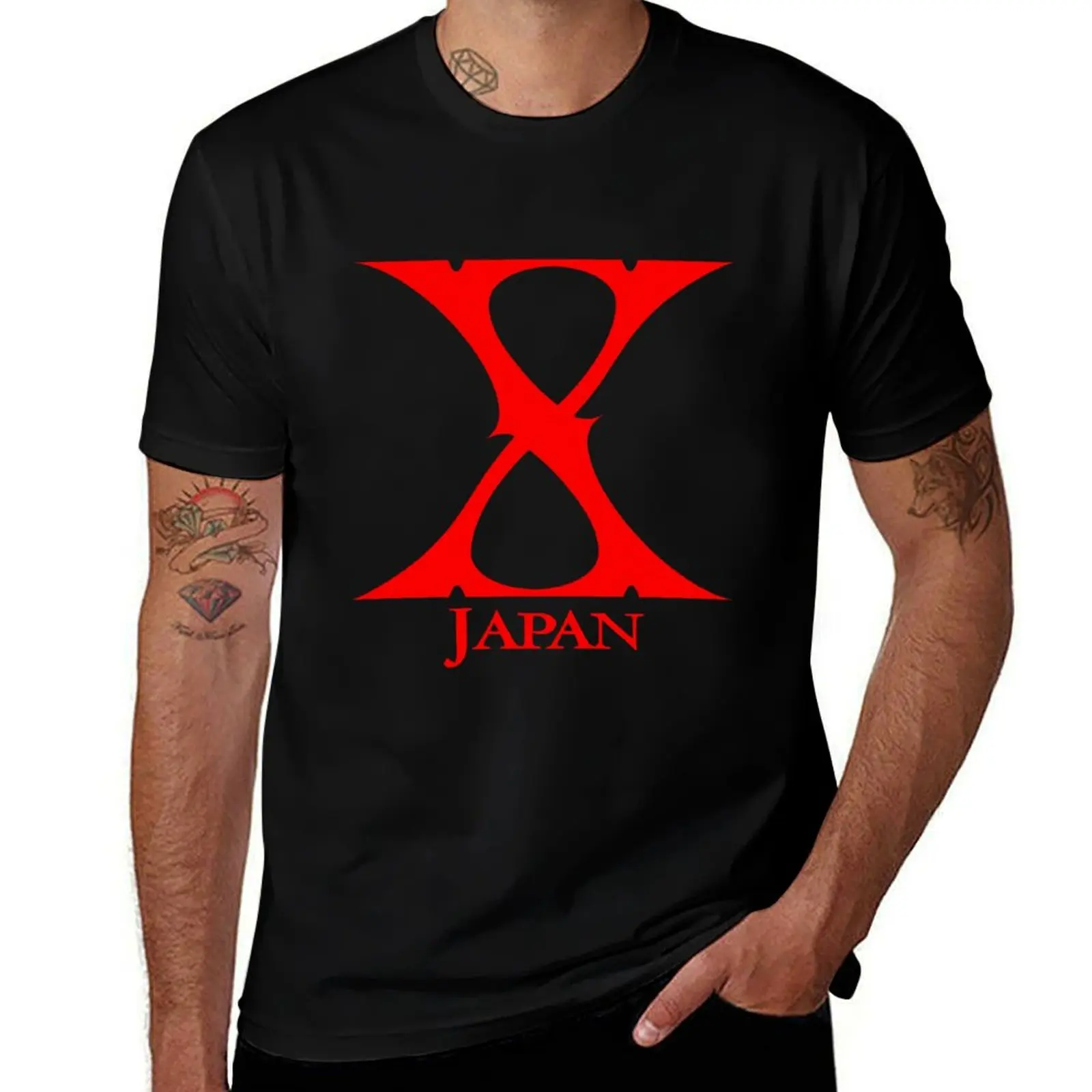 

cotton T-Shirt cotton Red man xjapan 100% shirt products t tshirt