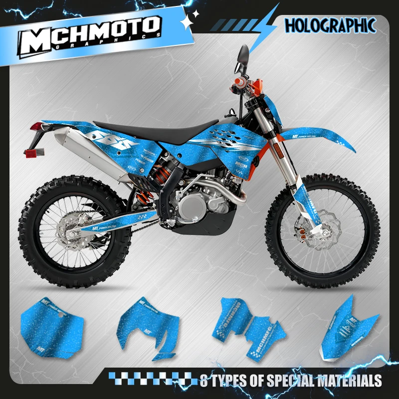 MCHMFG For KTM SX SXF 2007-2010 EXC XCW 2008 2009 2010 2011 Motorcycle Graphics Background Decal Stickers Kit 015