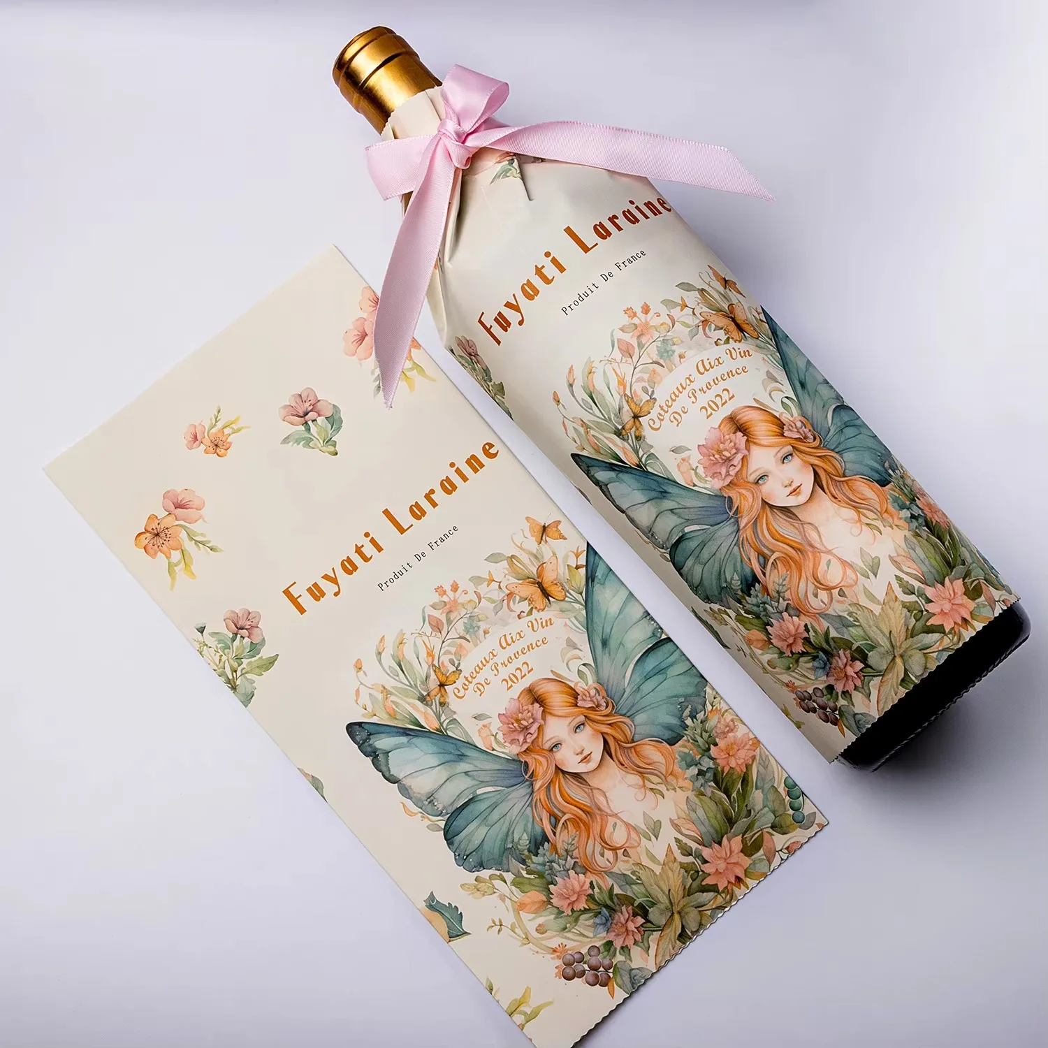 شعار مخصص ورق مناديل النبيذ | غلاف زجاجة أنيق | ورق تغليف النبيذ | ورق التغليف | استخدام زجاجة الهدايا #2