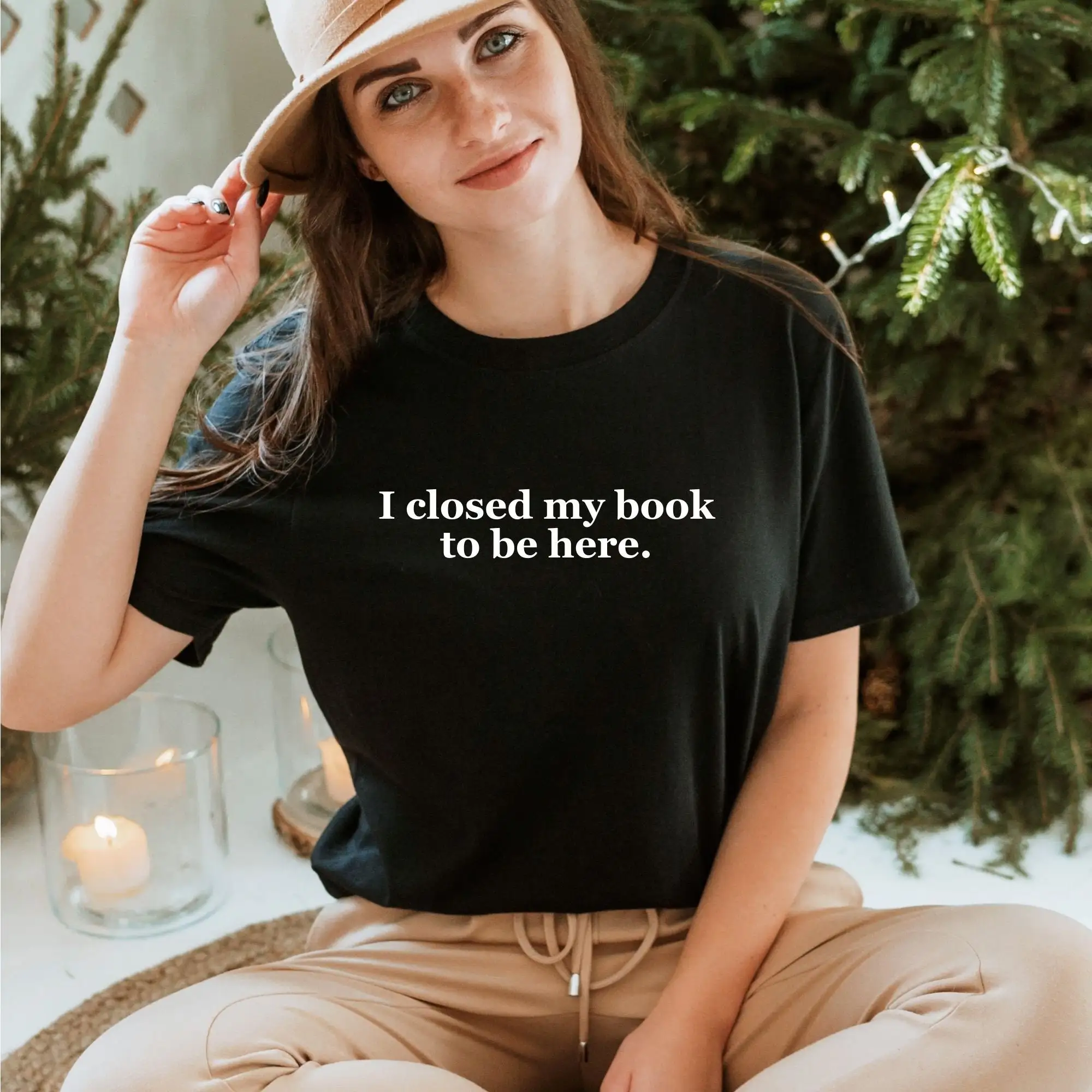 

Funny Introvert I Closed My Book To Be Here T Shirt Cute For Librarian Reader Trendy