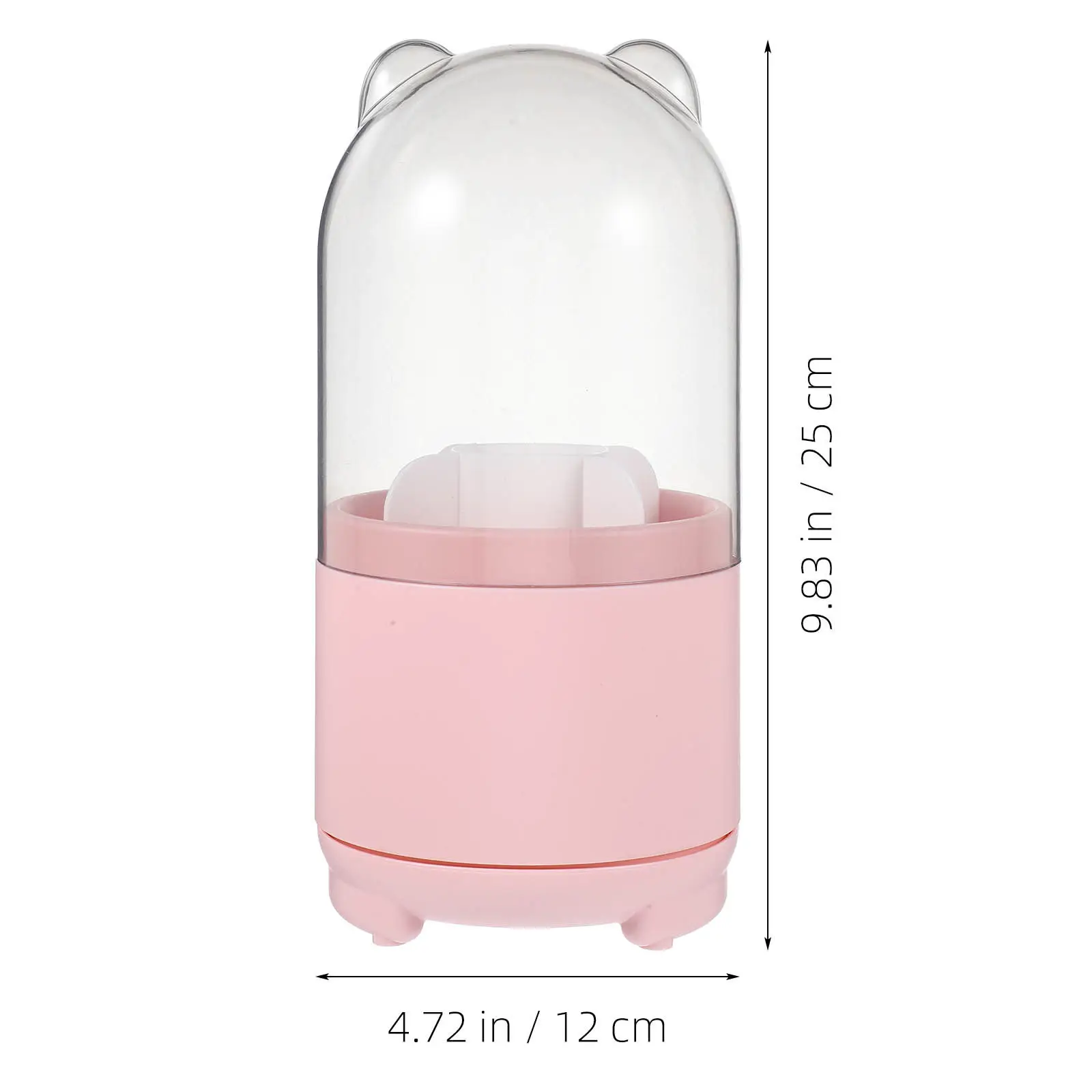 Rotating Makeup Brush Organizer 360 Degree Turntable Large Capacity PP Material Desk Accessories for Women Vanity Office School