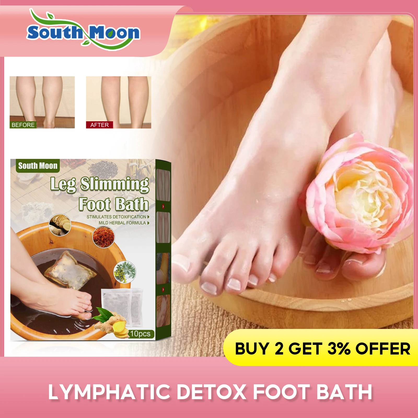 Leg Slimming Foot Bath Lympatic Drainage Body Soothing Shaping Help Sleep Dispel Cold Relieve Fatigue Swelling Improve Skin Care