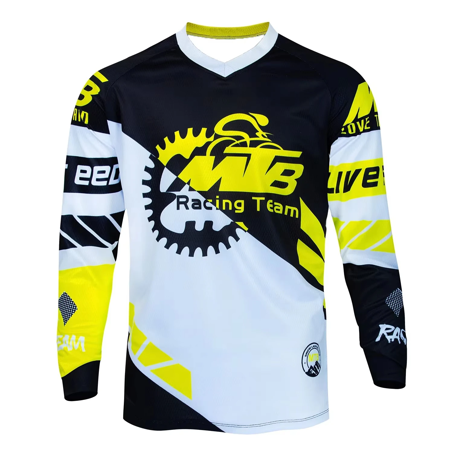 Herren-Cartoon-Grafik-Langarm-MTB-Trikot, atmungsaktiv, schnelltrocknend, für Motocross, Mountainbike, Outdoor-Reiten, Familien-Set – Detail 3