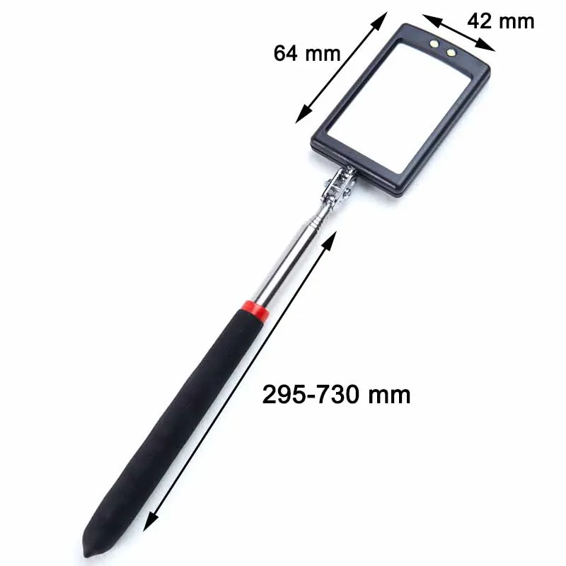 360 °   Inspectiespiegel LED-licht Telescopische spiegels Verleng mechanisch gereedschap Inspectiespiegel Telescopische handgreep Reparatiegereedschap