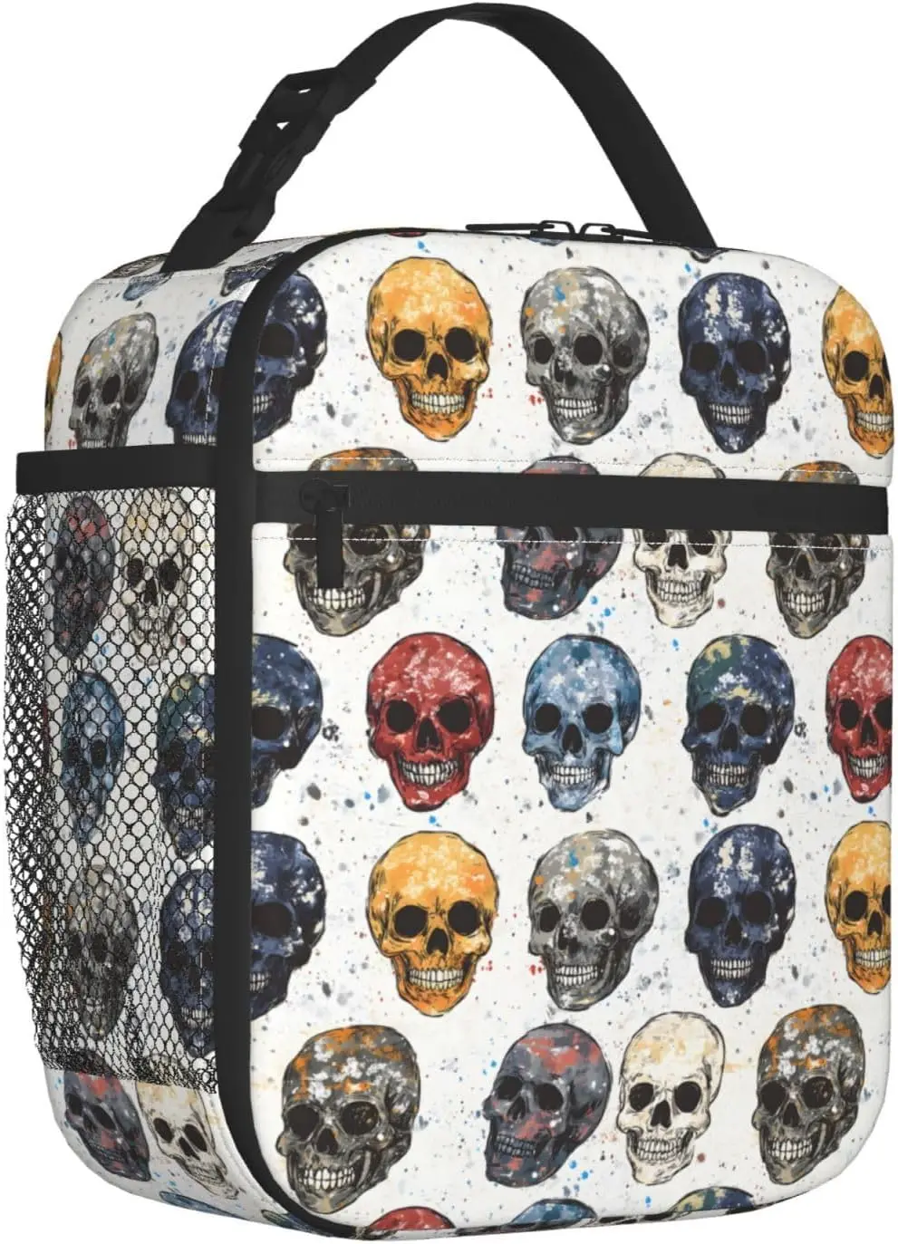 Fiambrera con forma de calavera, bolsa de almuerzo aislada para niños, niñas, niños, mujeres, fiambrera reutilizable, contenedores para mujeres y hombres, bolsa más fresca duradera
