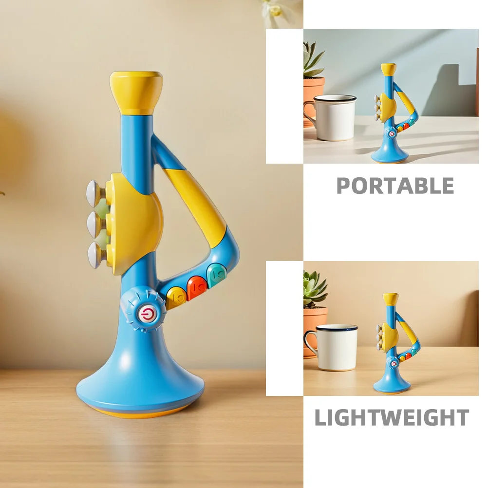 1 قطعة لعبة تعليم الموسيقى للأطفال: الآلات الموسيقية المحمولة للأطفال للتعلم المبكر متعددة الوظائف البوق القرن الاطفال الموسيقية #5