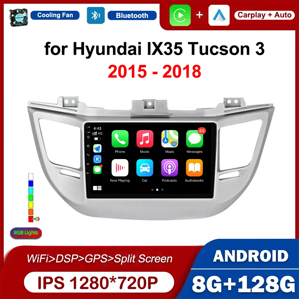 

Android OS 9 inch Car Radio Multimedia Player for Hyundai IX35 Tucson 3 2015 - 2018 GPS Navi Wireless Carplay Auto Accessories