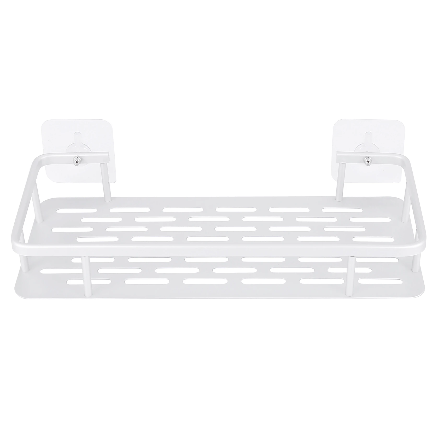 ABNQ Shelf Shower Shelf Adhesive Aluminum Shower For Shampoo Holder Kitchen Rack Storage Organizer No Drilling Rectangle Wall Mo