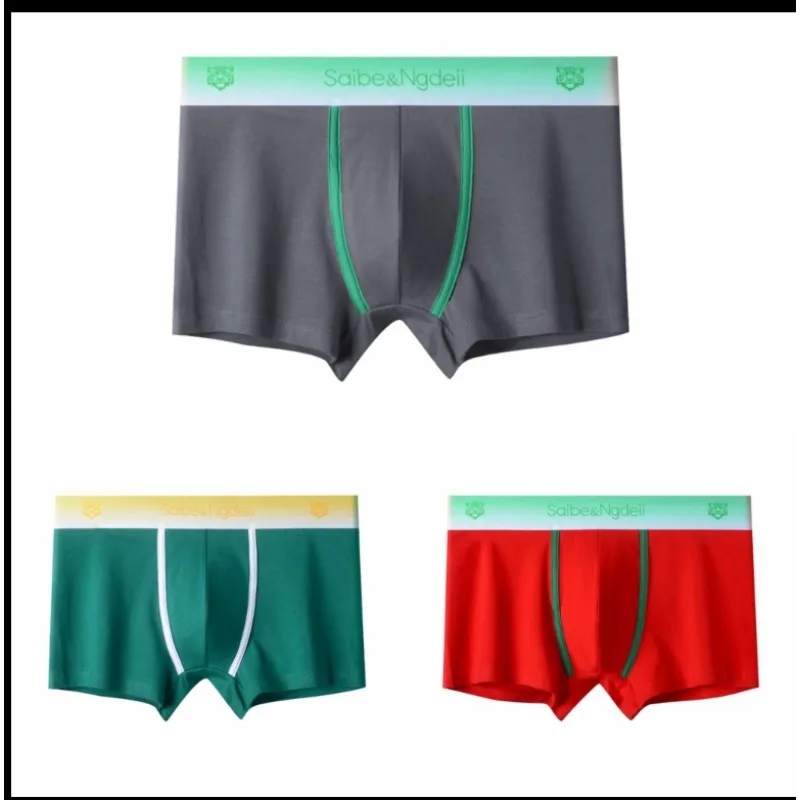 Men's Cotton Breathable Striped Boxers Young Boys Trend Personality Four Corners Short Shorts New Underwear Underwear Men