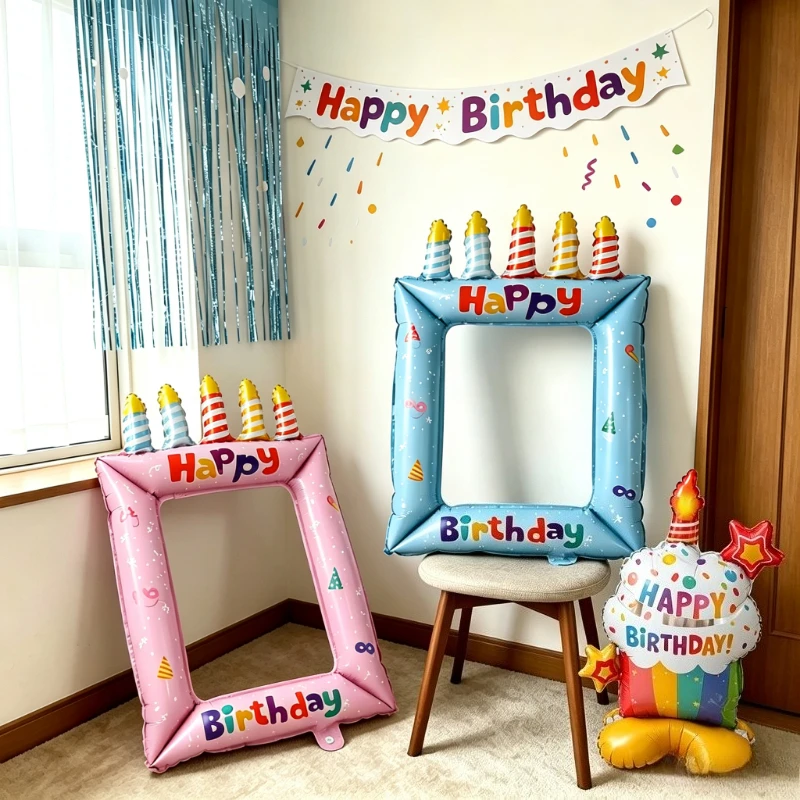 Science Of Happiness - Happy Birthday Print Colorful Frame Balloon
