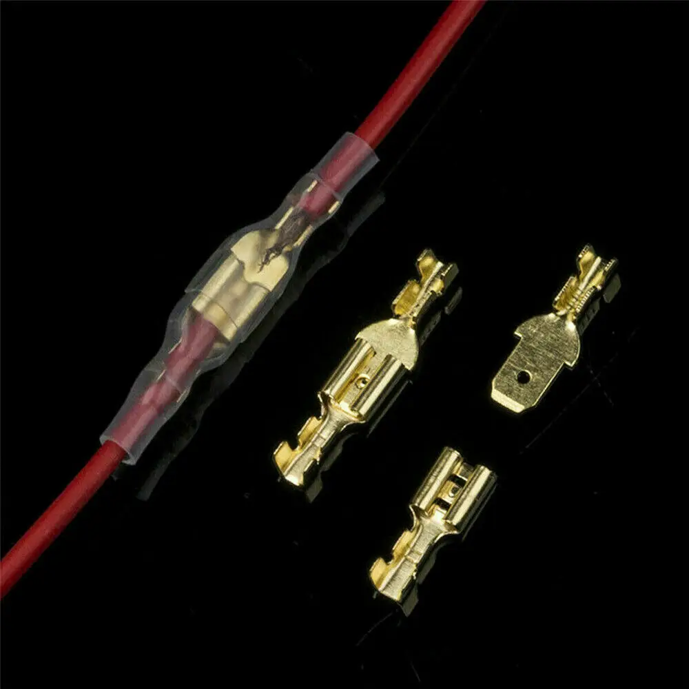 600/360/270/180pcs Insulated Male and Female Spade Terminals Open Barrel Copper Crimp Electrical Tin Plated Wire Connector