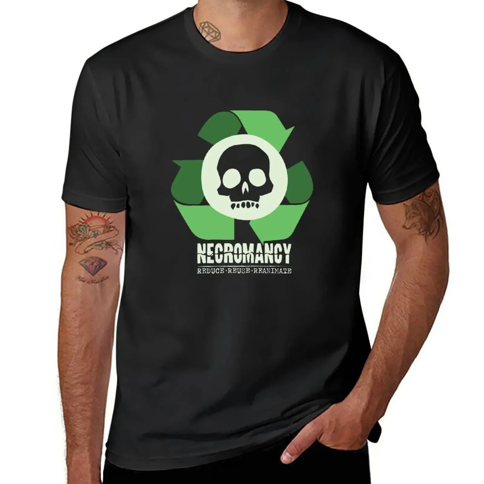 Necromancy: Reduce, Reuse, Reanimate T-Shirt Short sleeve tee tees boys animal print t shirt men