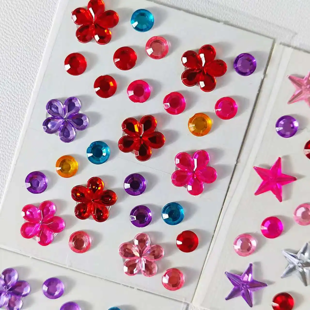 30 style wholesale colorful diamond mini sticker accessories DIY acrylic three-dimensional decoration children's and students'