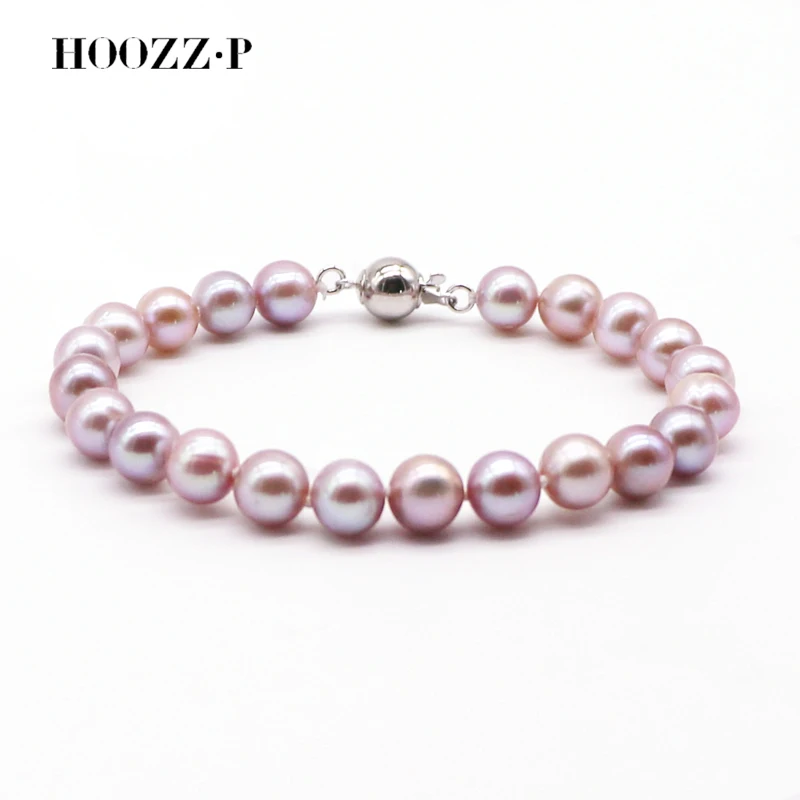 

HOOZZ.P Lavender Purple Pearl Bracelet For Women Natural Freshwater Original Cultured AAAA High Quality 6-7mm Luxury Jewelry Top