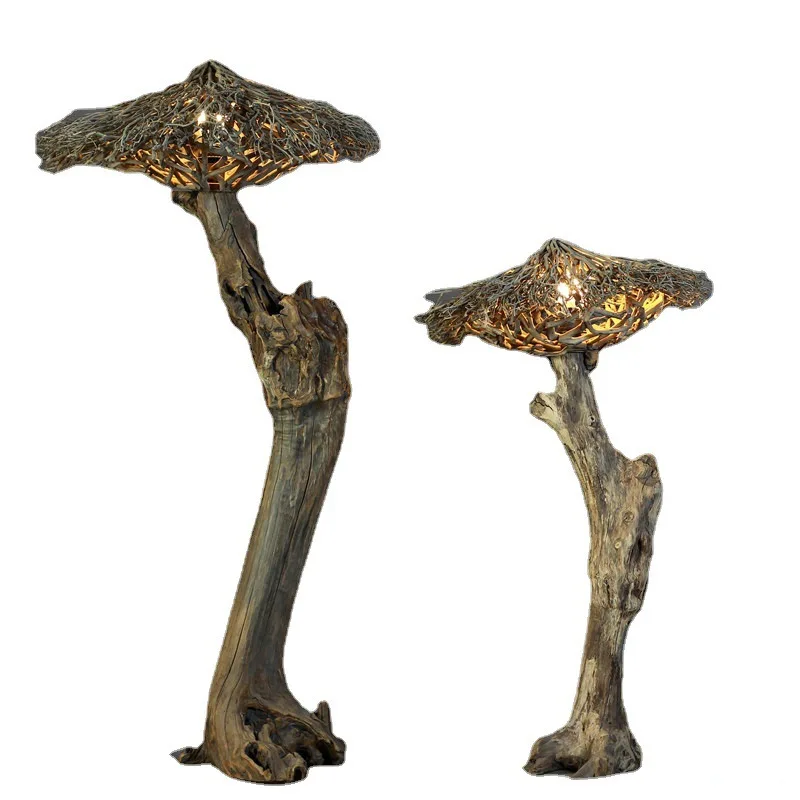 

Handmade tea branches and roots, desktop creative features and fashion, restaurant, homestay pastoral craft decorative lamps