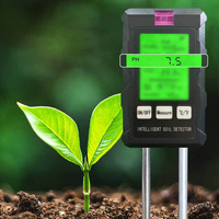 6 in 1 Digital Soil Tester LCD Backlight Temperature Humidity Tester PH Moisture Temp Humidity Monitor for Garden Plants Flowers