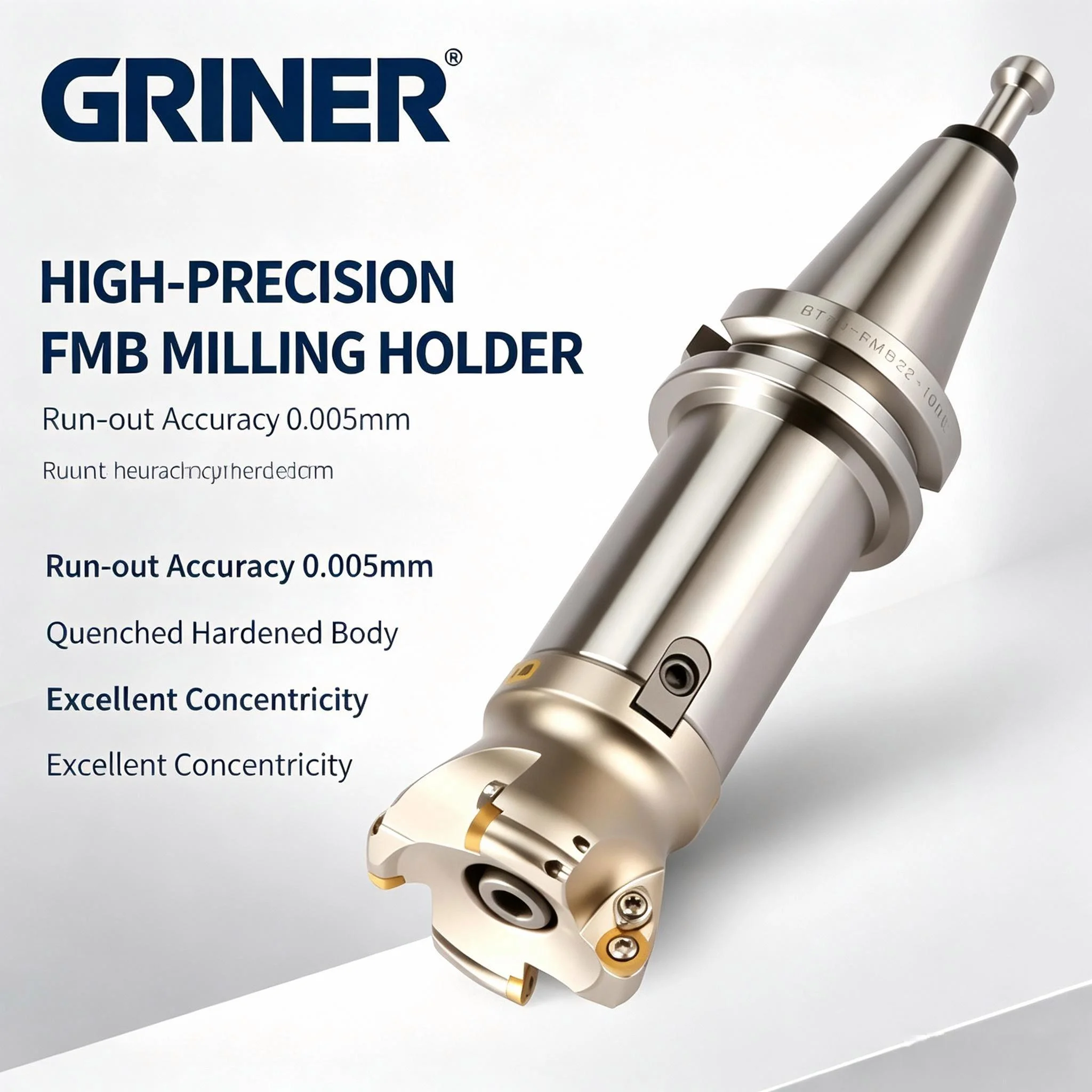 GRINER BT30 BT40 BT50 FMB Face Mill Tool Holder, FMB16 FMB22 FMB27 FMB32 Extended Arbor for CNC Milling Cutter