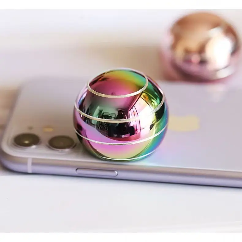 

Adult stress relieving metal fingertip gyro toy desktop aluminum alloy rotation brings good luck toy dynamic circular rotator