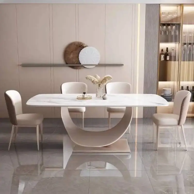 

Decoration Square Dining Tables Deco Small Space White Kitchen Dining Tables Modern Luxury Nordic Tavolo Da Pranzo Furniture