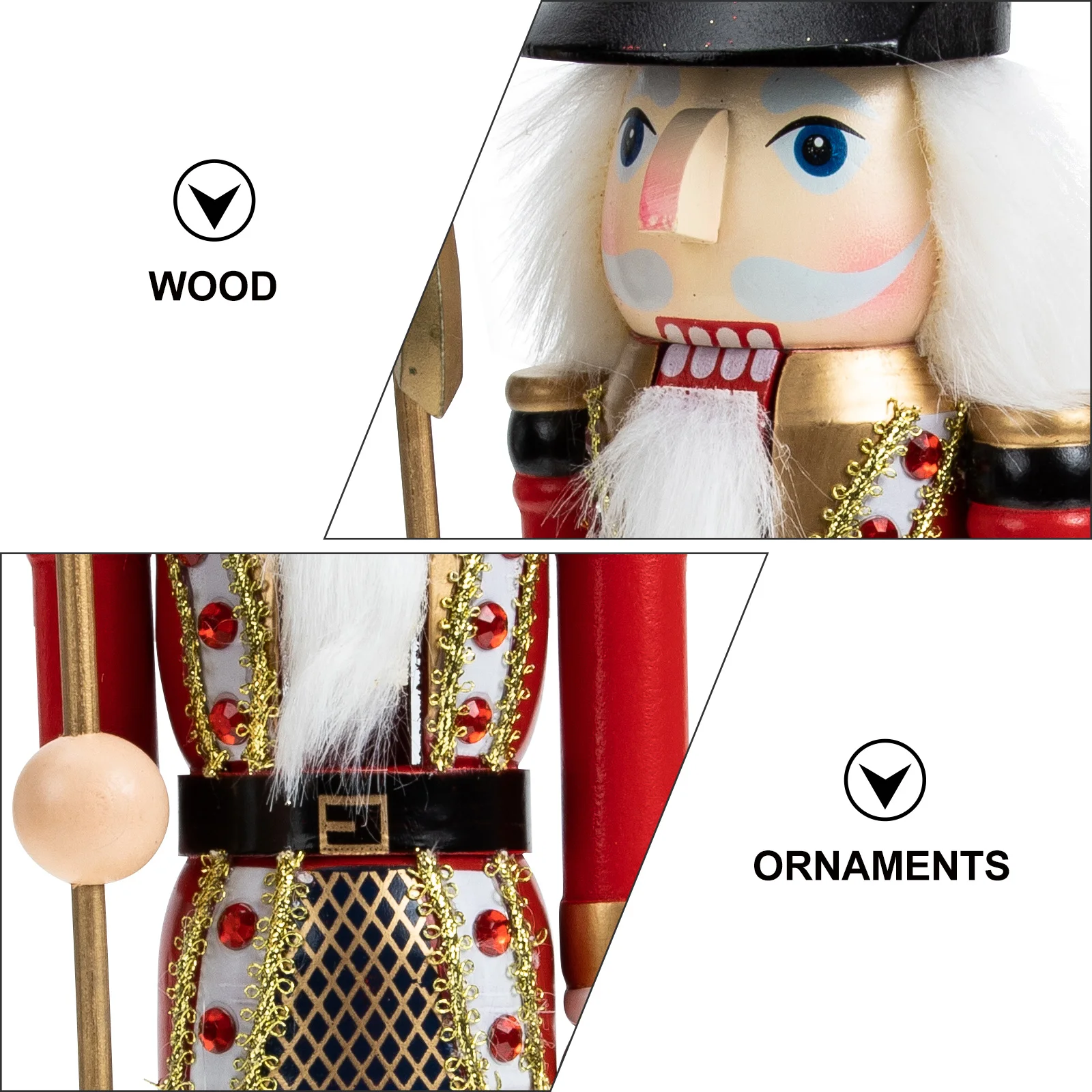 

Adorable Nutcracker Ornament Creative Wooden Home Decoration For Kids Party Gift Desktop Decor Cartoon Interior Ornament