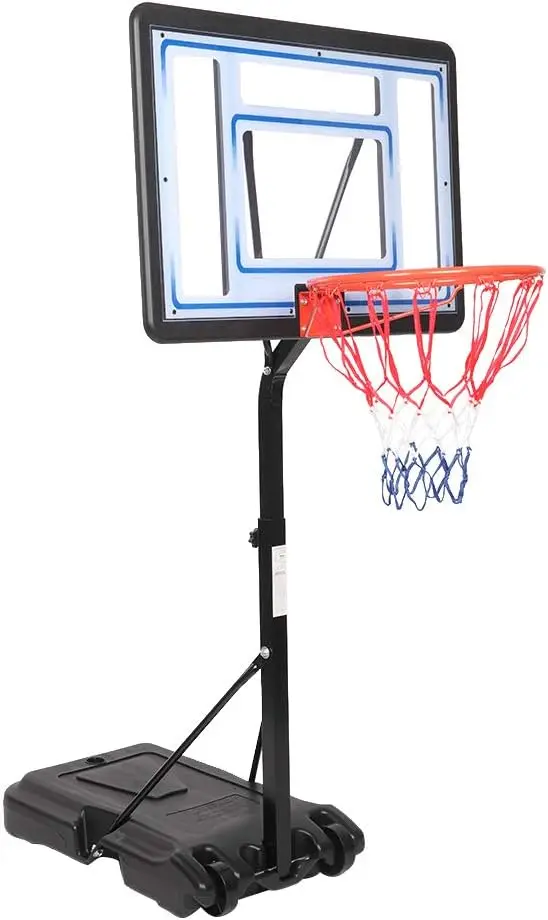 

Adjustable Pool Basketball Hoop 45-53" with PVC Backboard & 2 Nets, Fun for Teens & Adults