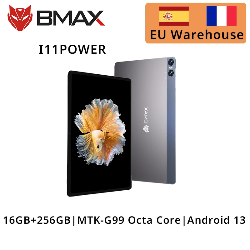 BMAX MaxPad i11 Power 16GB RAM 256GB ROM 11 inch 2K FullView Screen Octa Core MTK G99 Soc Android 13 Dual Wifi 4G Lte Tablet