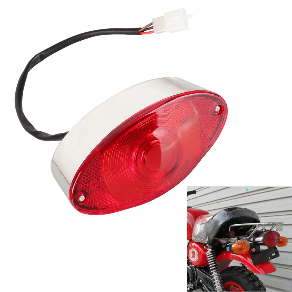 

12V Bulb Motorcycle Quad ATV Running Brake License Plate Tail Light Fits For Universal Dirt Pit Bike ATV UTV Buggy Monkey Z50