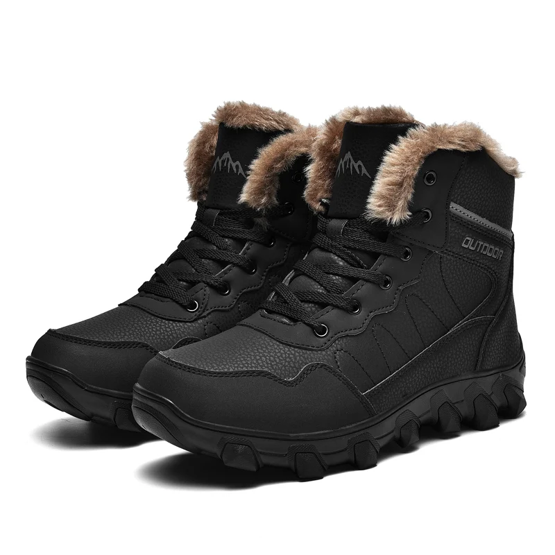 Winter Warm Thick soled Men's Shoes Outdoor Large Shoes Snow Boots